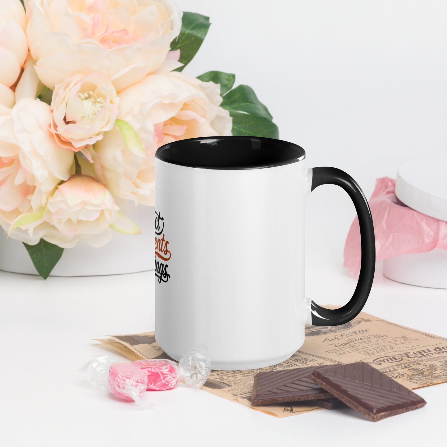 Collect moments not things Mug with Color Inside