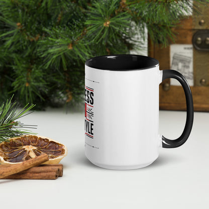 Fitness is lifestyle Mug with Color Inside