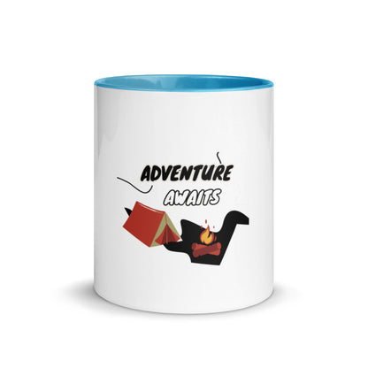 Adventure awaits Mug with Color Inside