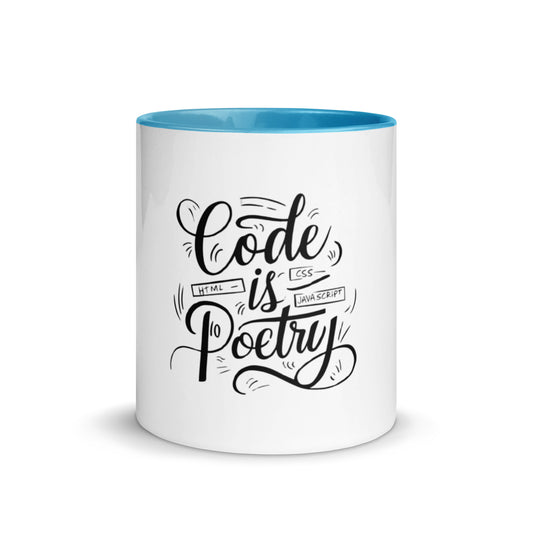 Code is poetry Mug with Color Inside