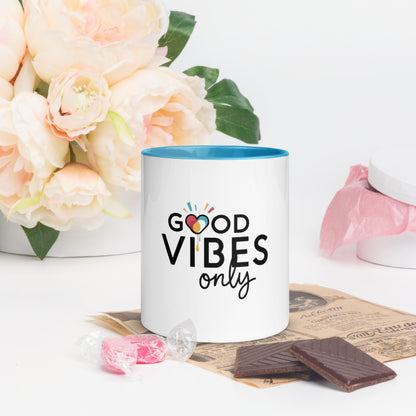 Good Vibes only Mug with Color Inside