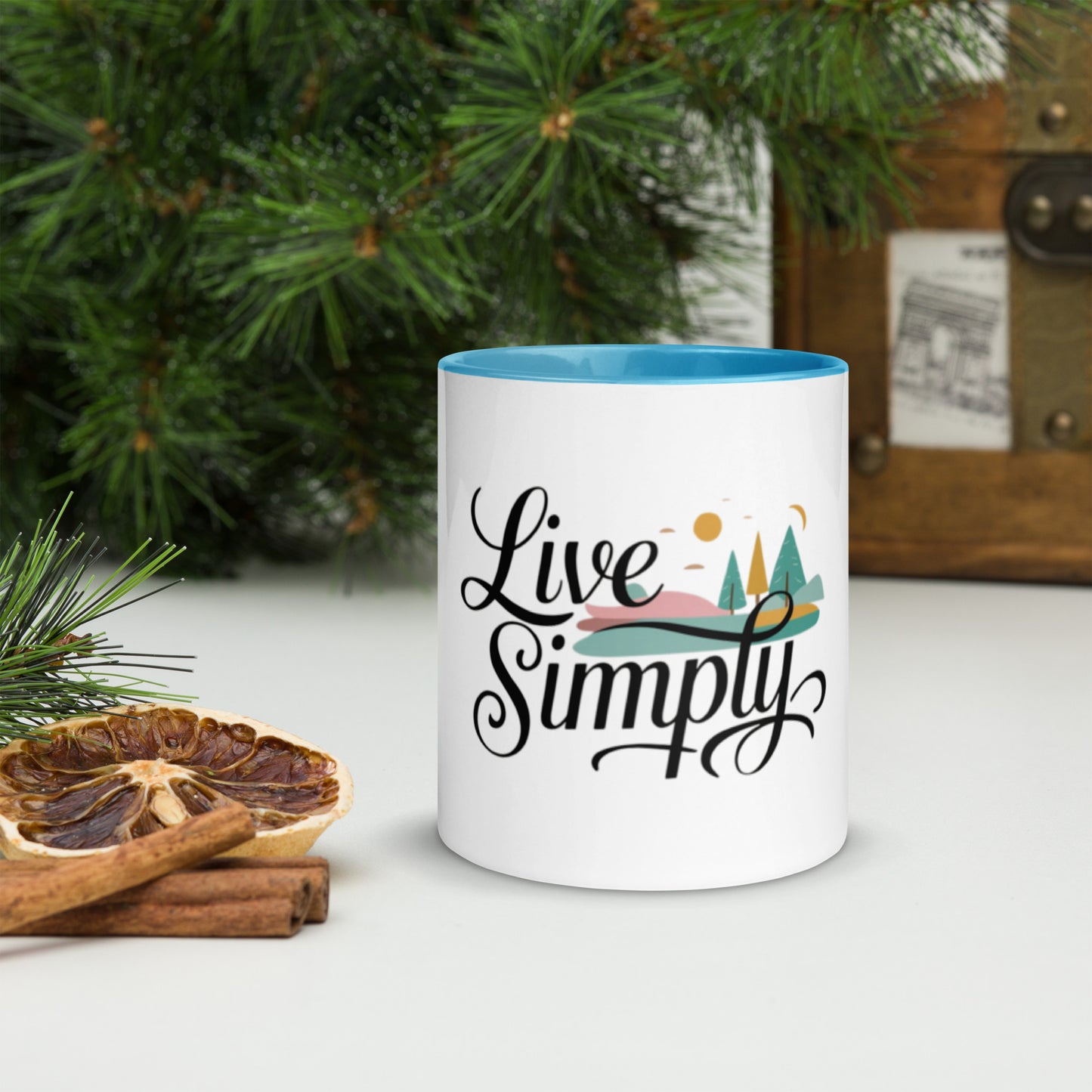 Live Simply Mug with Color Inside