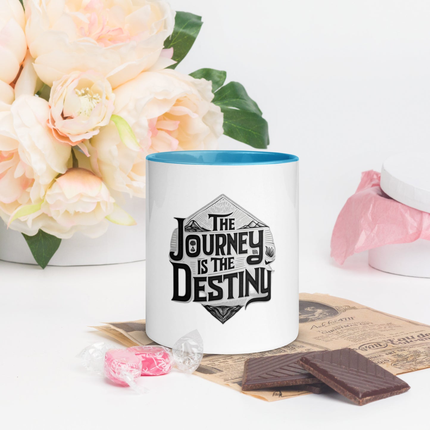 The journey is the destiny Mug with Color Inside