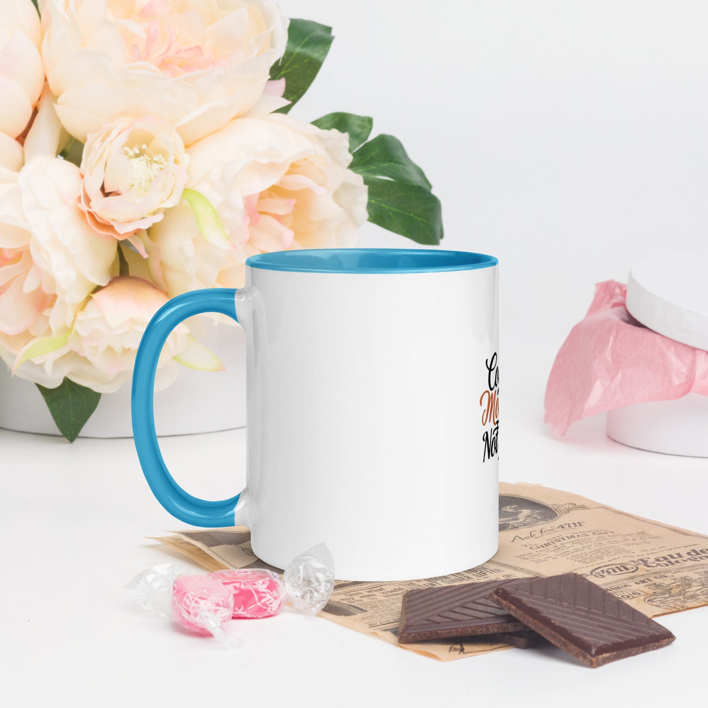 Collect moments not things Mug with Color Inside