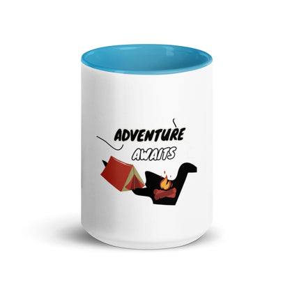 Adventure awaits Mug with Color Inside