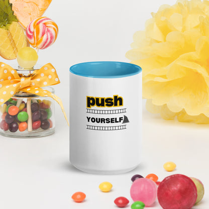 Push yourself Mug with Color Inside