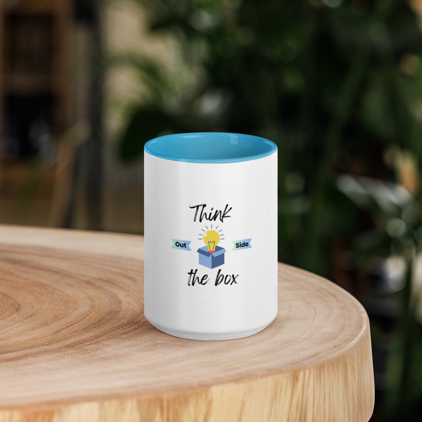 Think outside the box Mug with Color Inside