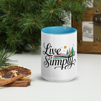 Live Simply Mug with Color Inside