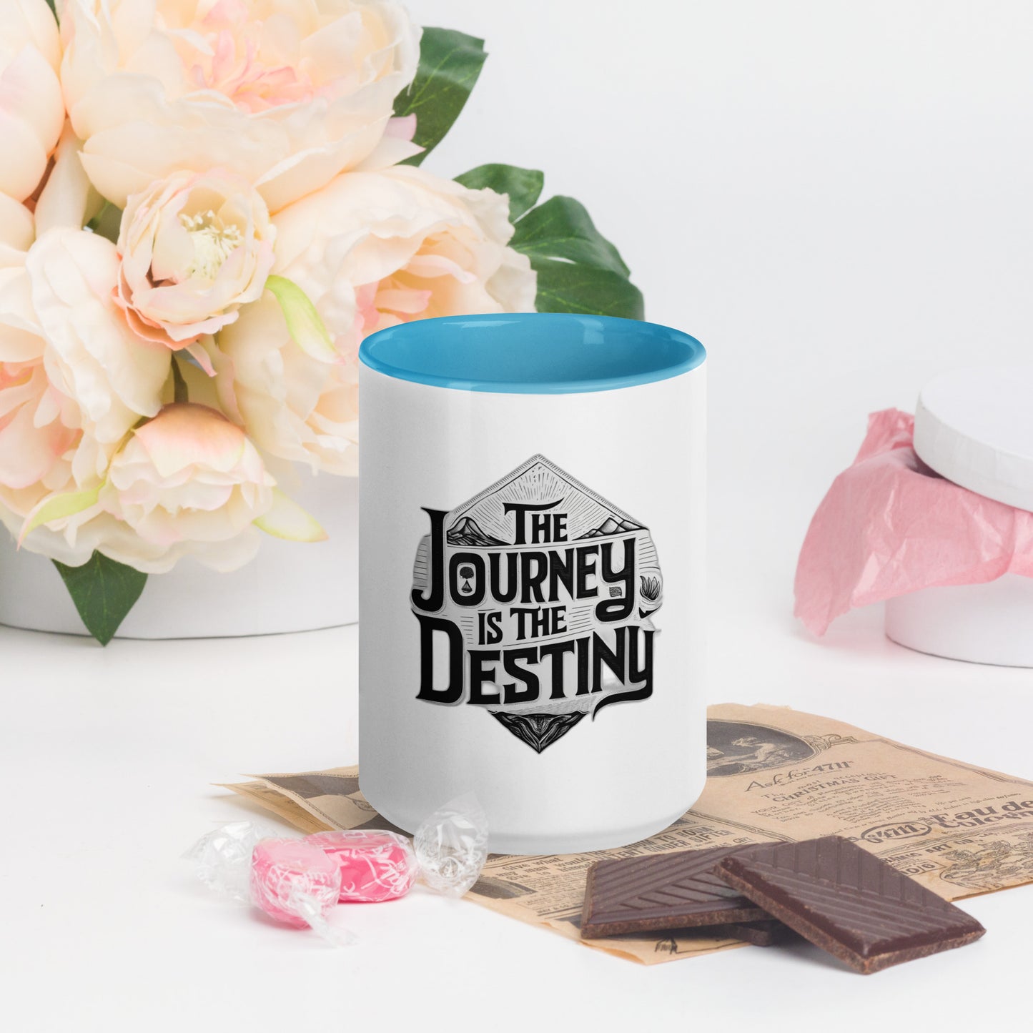 The journey is the destiny Mug with Color Inside