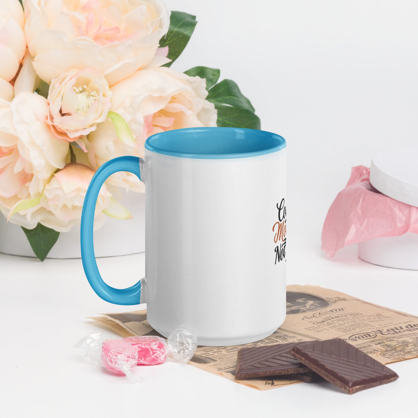 Collect moments not things Mug with Color Inside