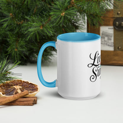 Live Simply Mug with Color Inside