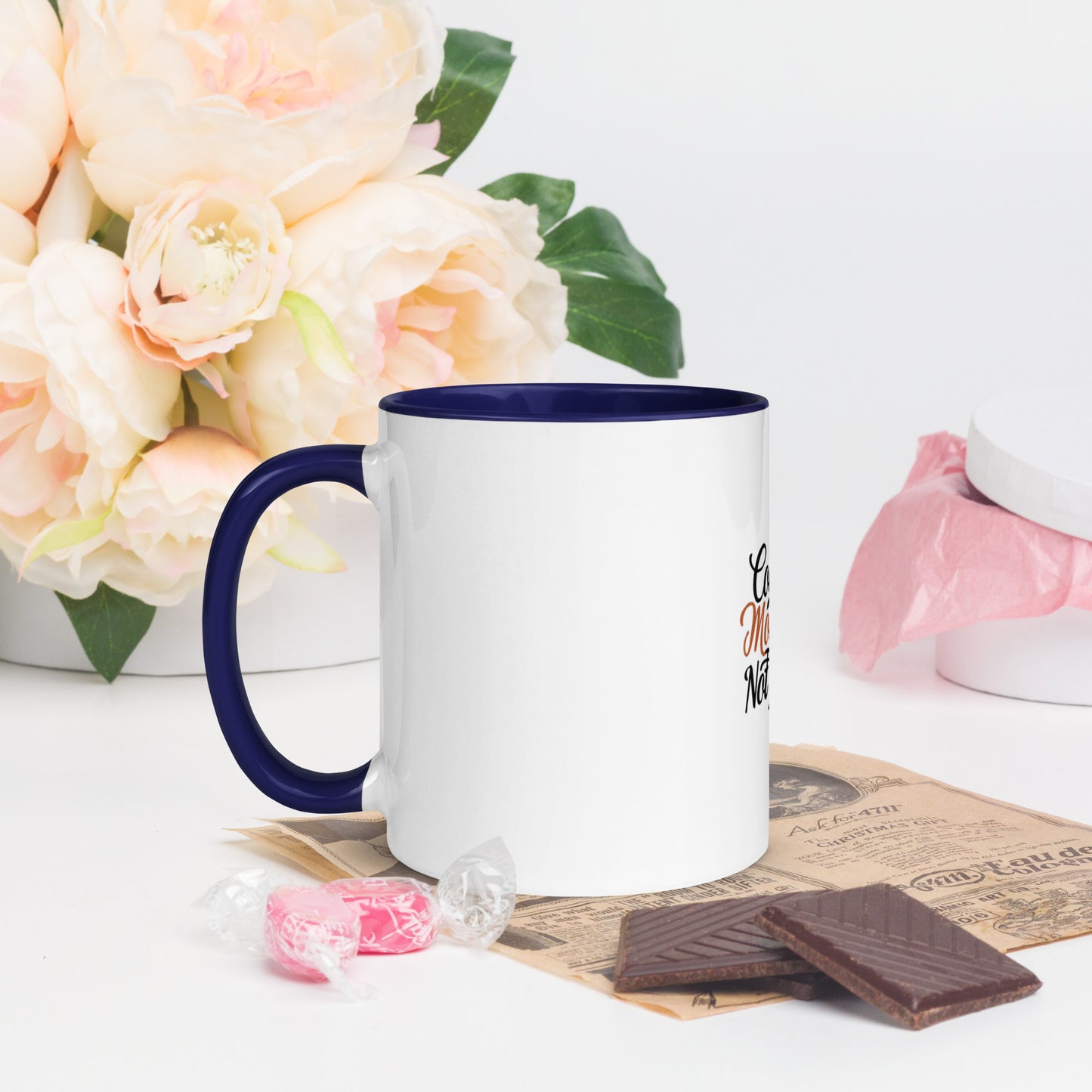 Collect moments not things Mug with Color Inside