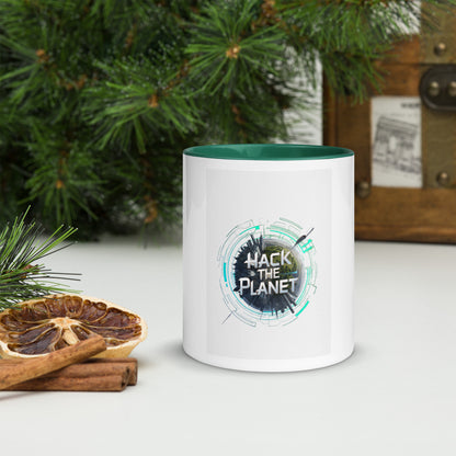 Hack the planet Mug with Color Inside