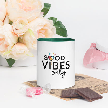 Good Vibes only Mug with Color Inside