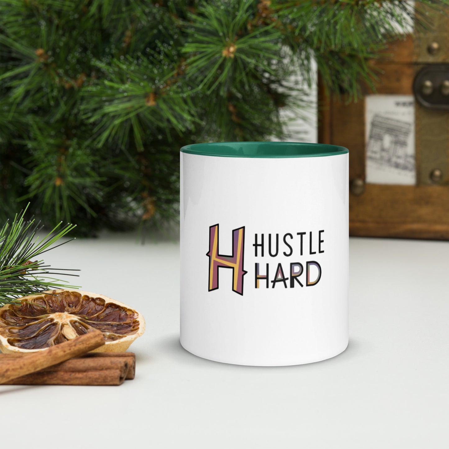 Hustle Hard Mug with Color Inside