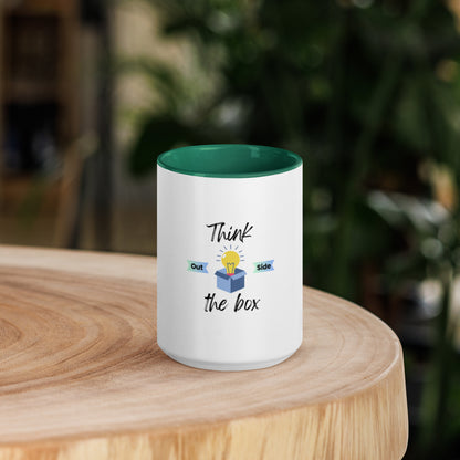 Think outside the box Mug with Color Inside