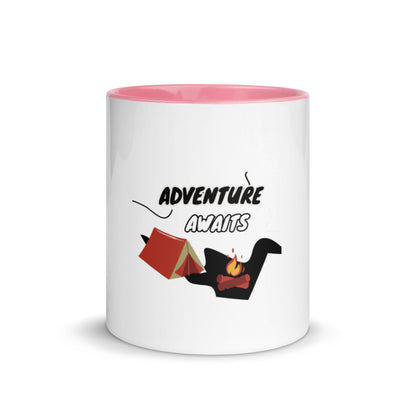 Adventure awaits Mug with Color Inside