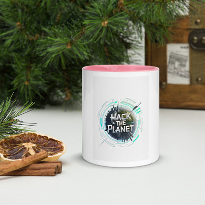 Hack the planet Mug with Color Inside