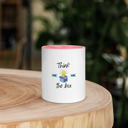 Think outside the box Mug with Color Inside