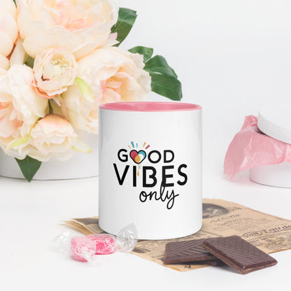 Good Vibes only Mug with Color Inside