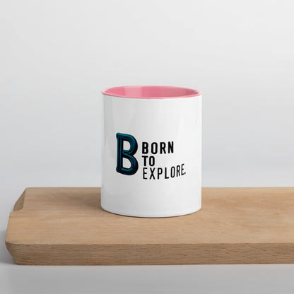 Born to explore Mug with Color Inside