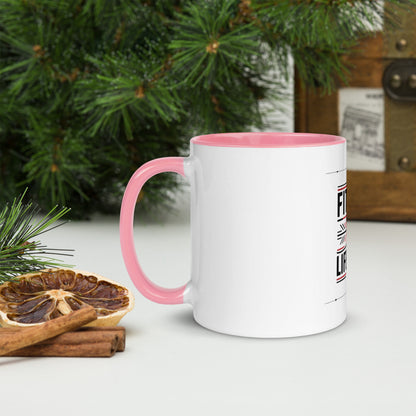Fitness is lifestyle Mug with Color Inside